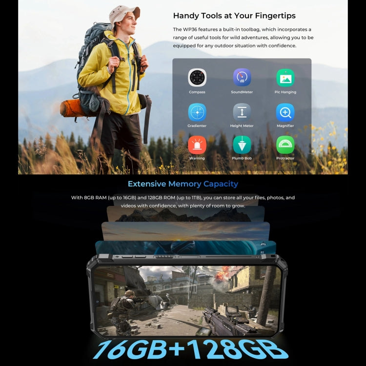 Oukitel WP36, IP68/IP69K, Fingerprint Identification, 10600mAh, 6.52 inch MediaTek MT8788 Octa Core, NFC, OTG, Network: 4G, WP36, 8GB+128GB Oukitel WP36, IP68/IP69K, Fingerprint Identification, 10600mAh, 6.52 inch MediaTek MT8788 Octa Core, NFC, OTG, Network: 4G, WP36, 8GB+128GB